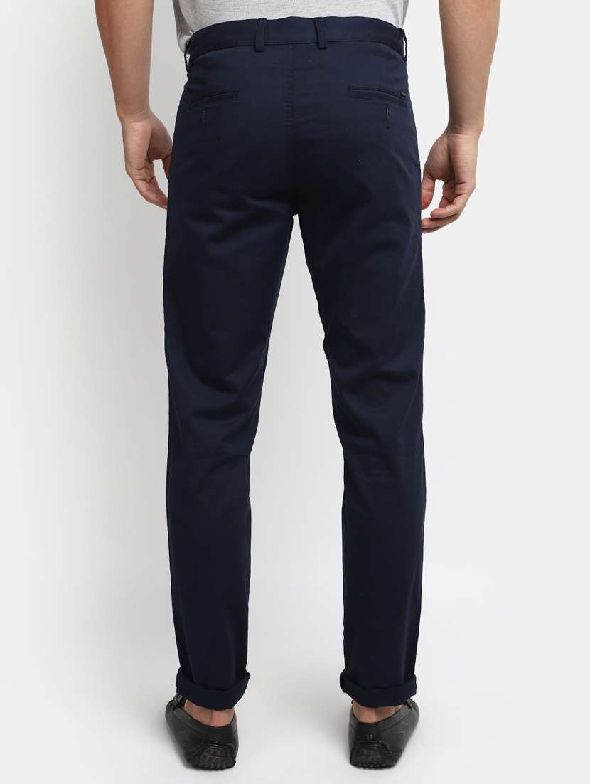 men solid cotton chinos casual trouser - 20156052 -  Standard Image - 2