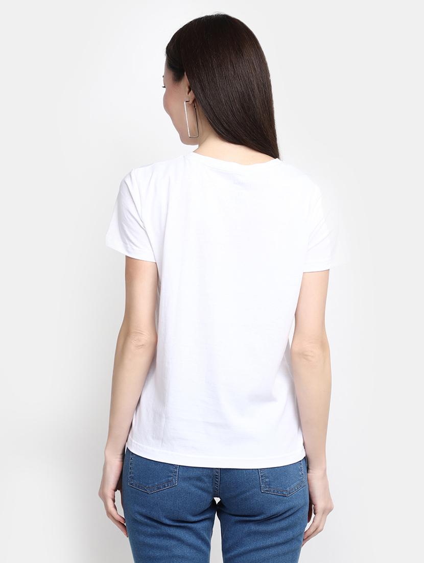 women's front print crew neck t-shirt - 20156082 - Standard Image - 2