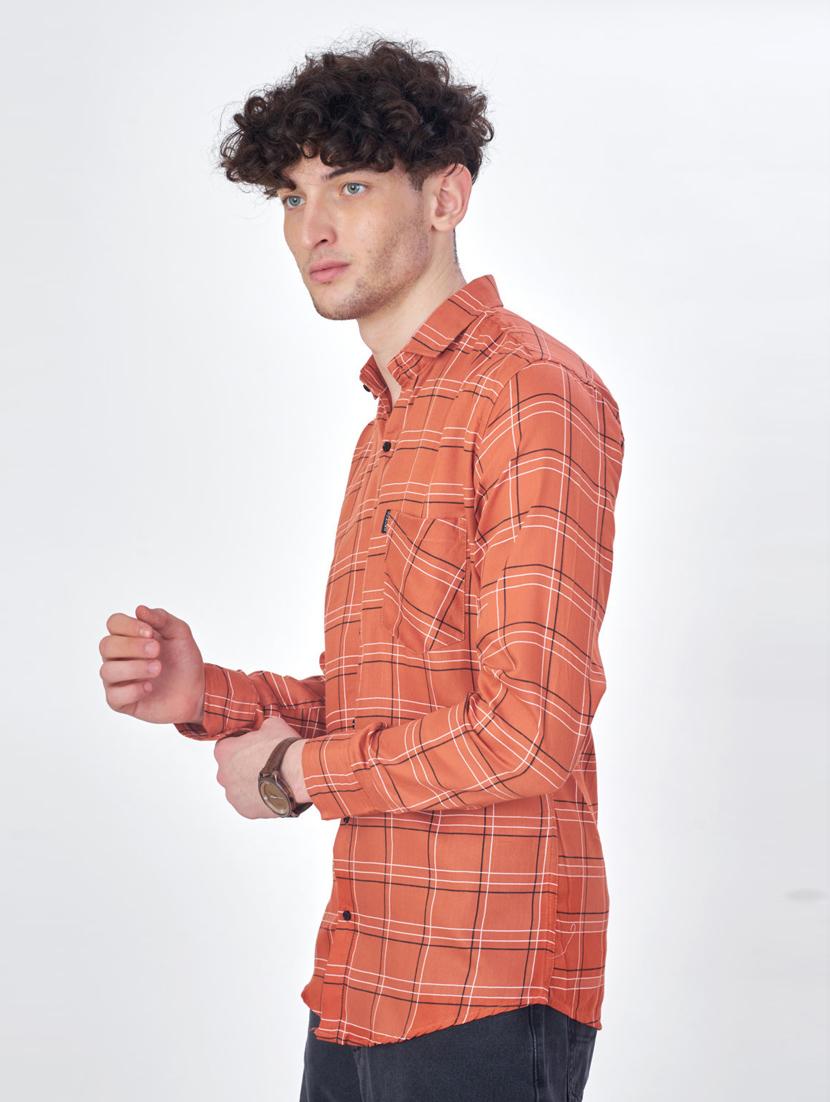 mens checks casual shirt - 20156462 - Standard Image - 2