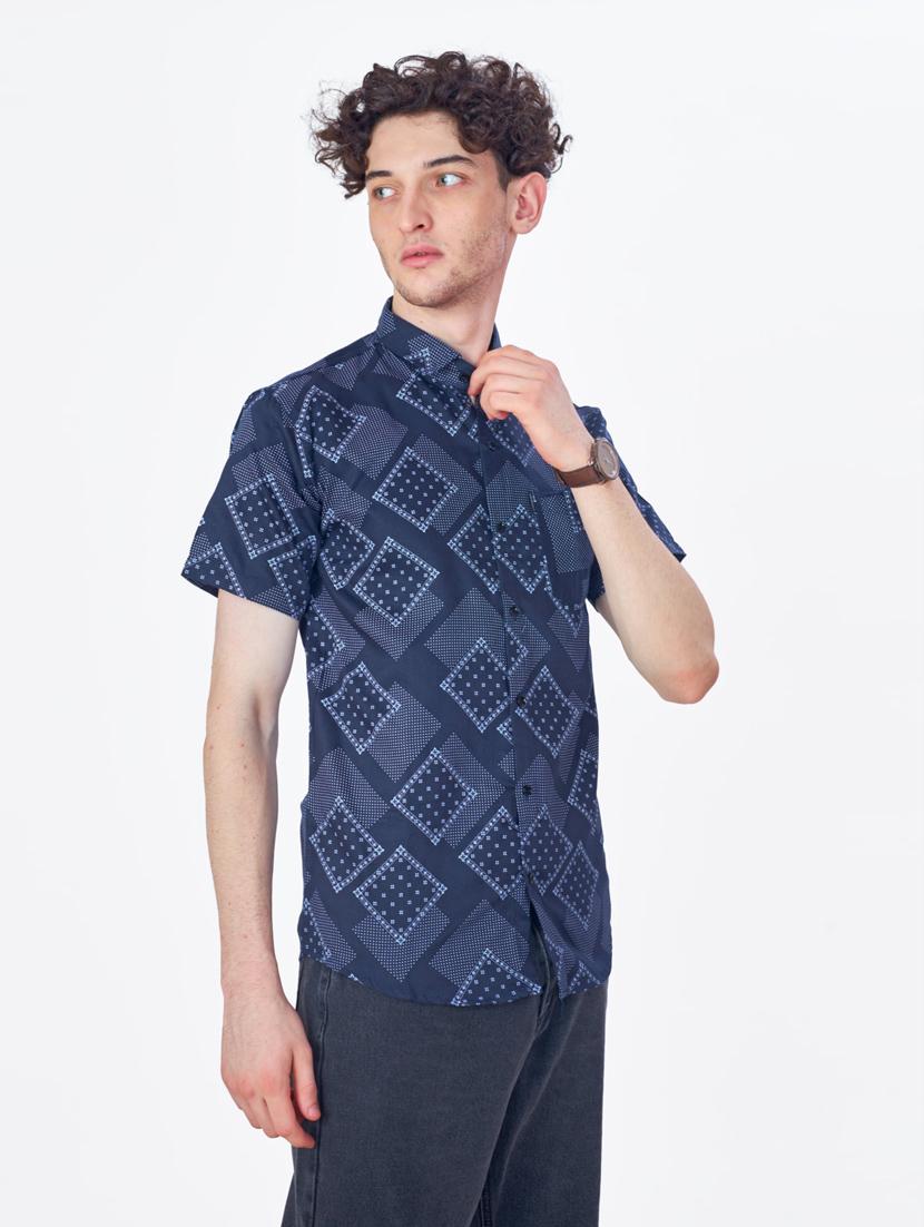 mens geometric casual shirt - 20156470 - Standard Image - 2
