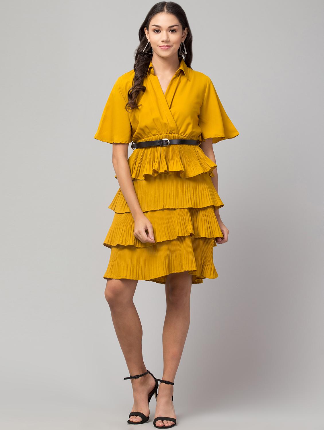 women's layered solid dress - 20156602 - Zoom Image - 0