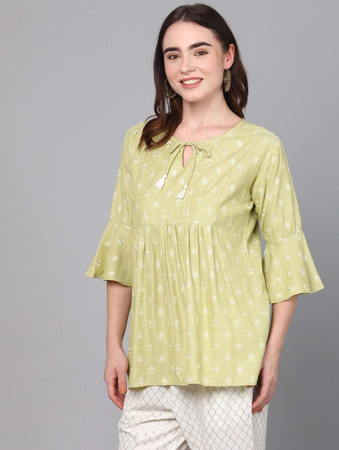 printed ethnic top & pant set