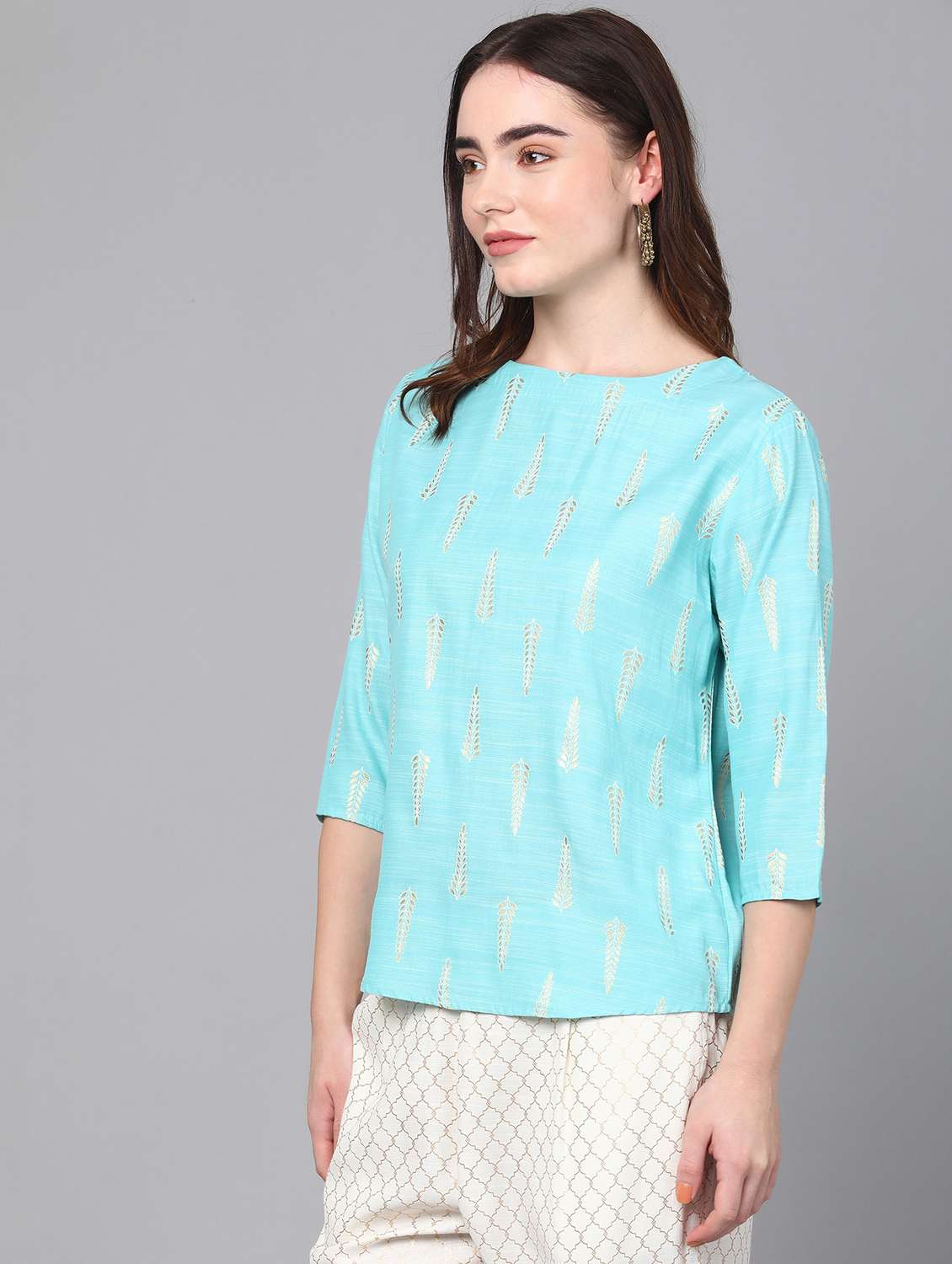 printed ethnic top & pant set