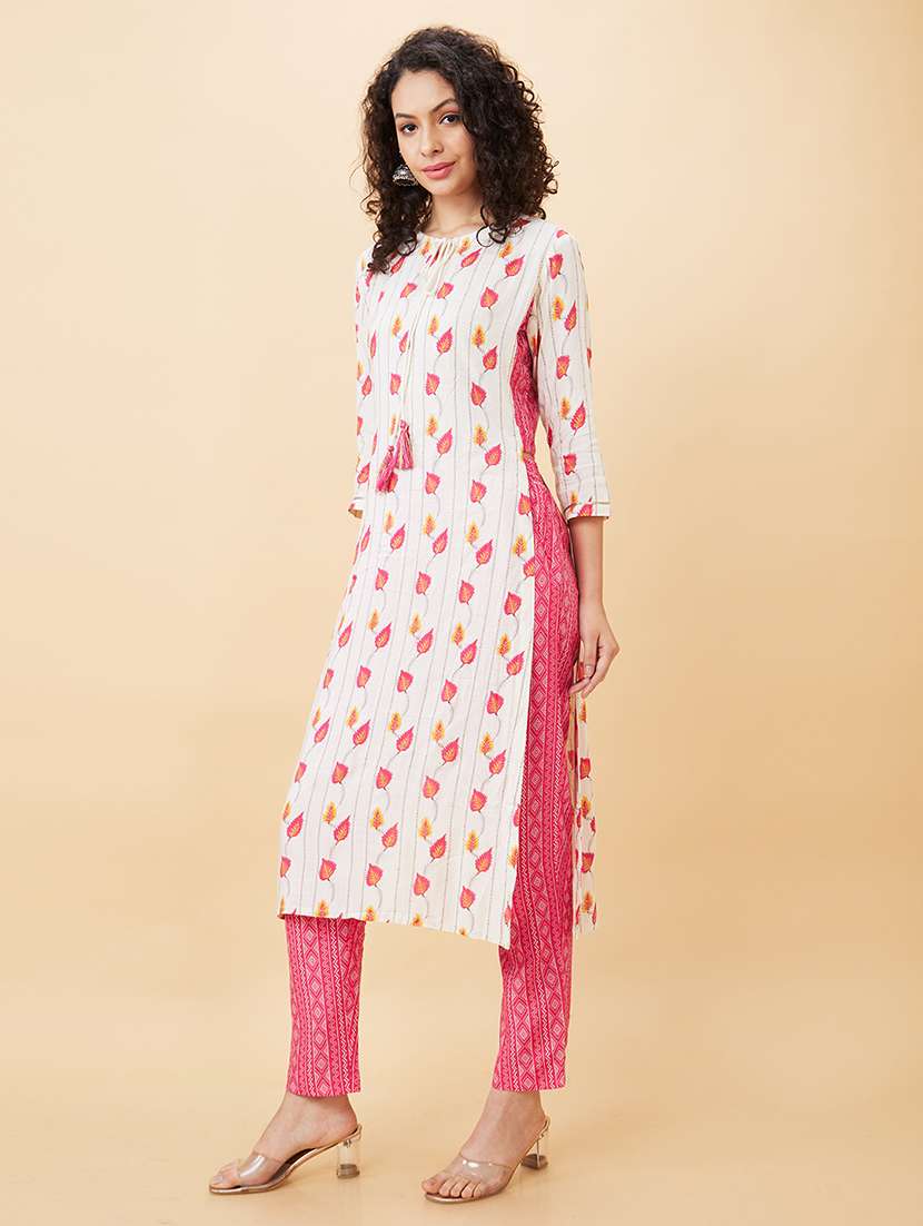 women white kurta pant set - 20158103 -  Standard Image - 2