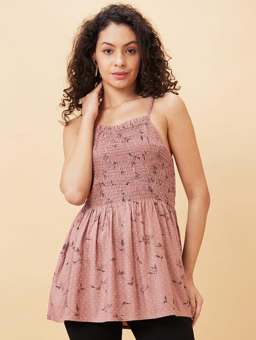 pink printed regular tunic - 20158173 -  Standard Image - 0