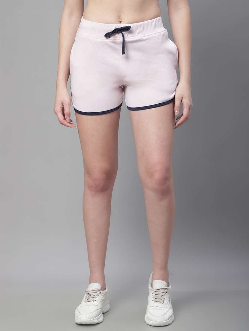 mid rise solid regular shorts