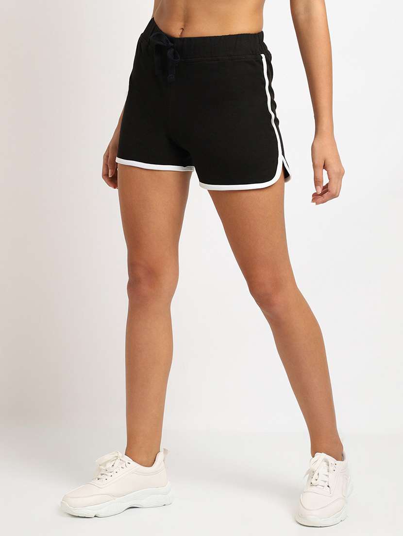 mid rise solid regular shorts - 20159100 -  Standard Image - 2