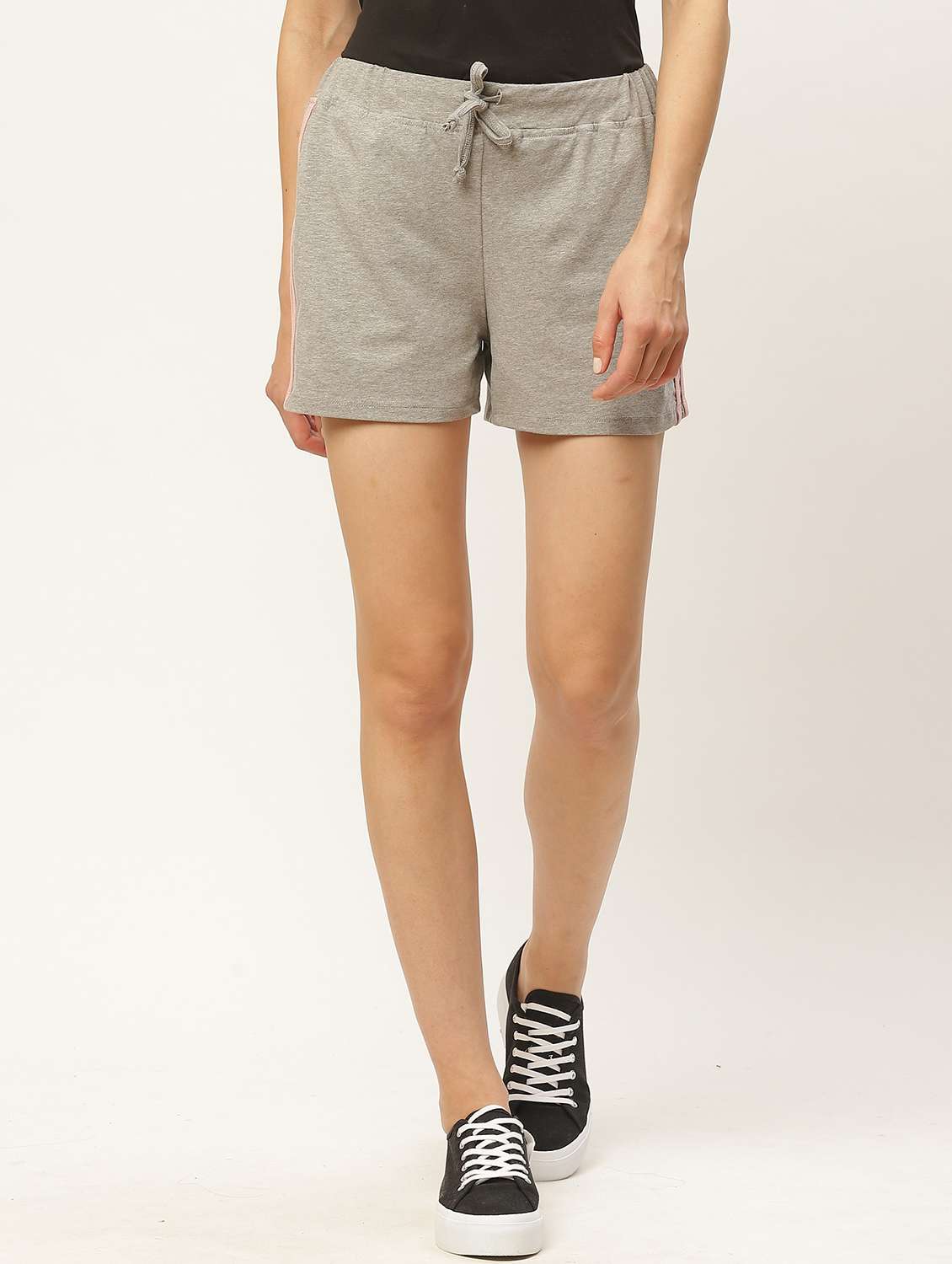 grey jersey hot pants shorts