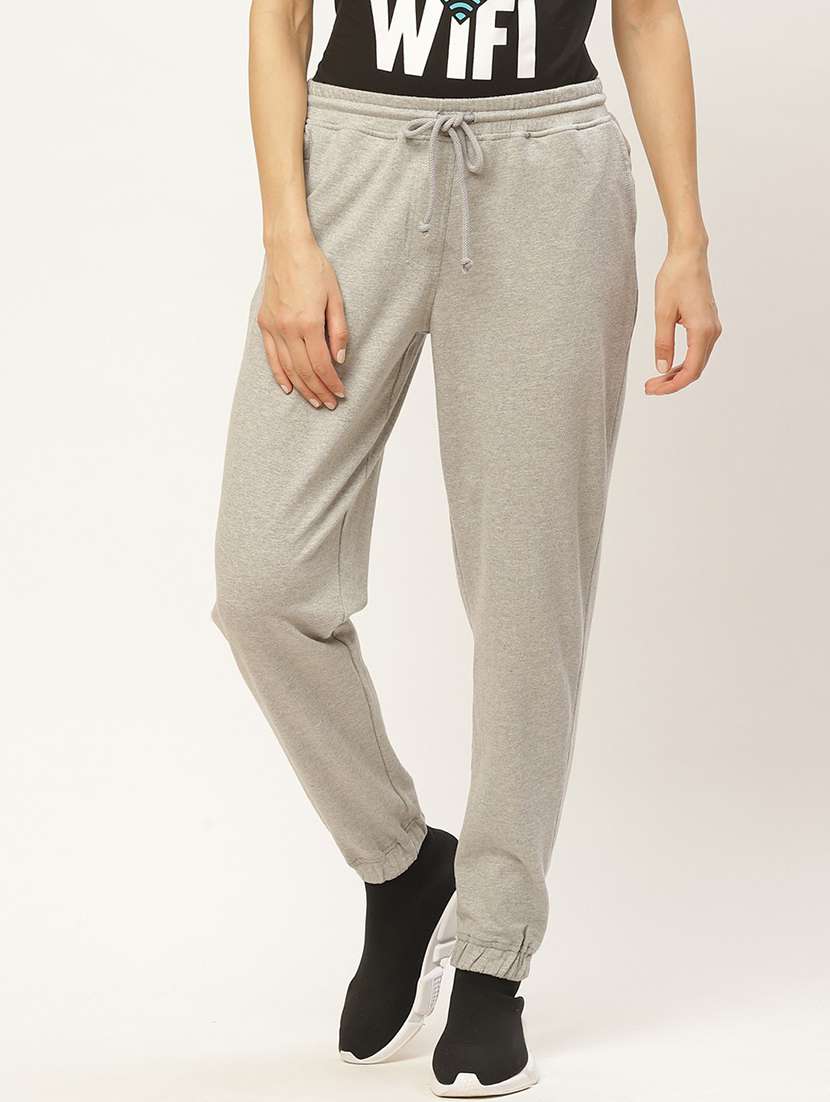 grey cotton track pants