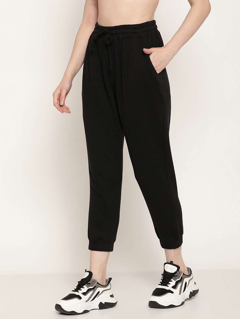 black solid jogger - 20159310 -  Standard Image - 2