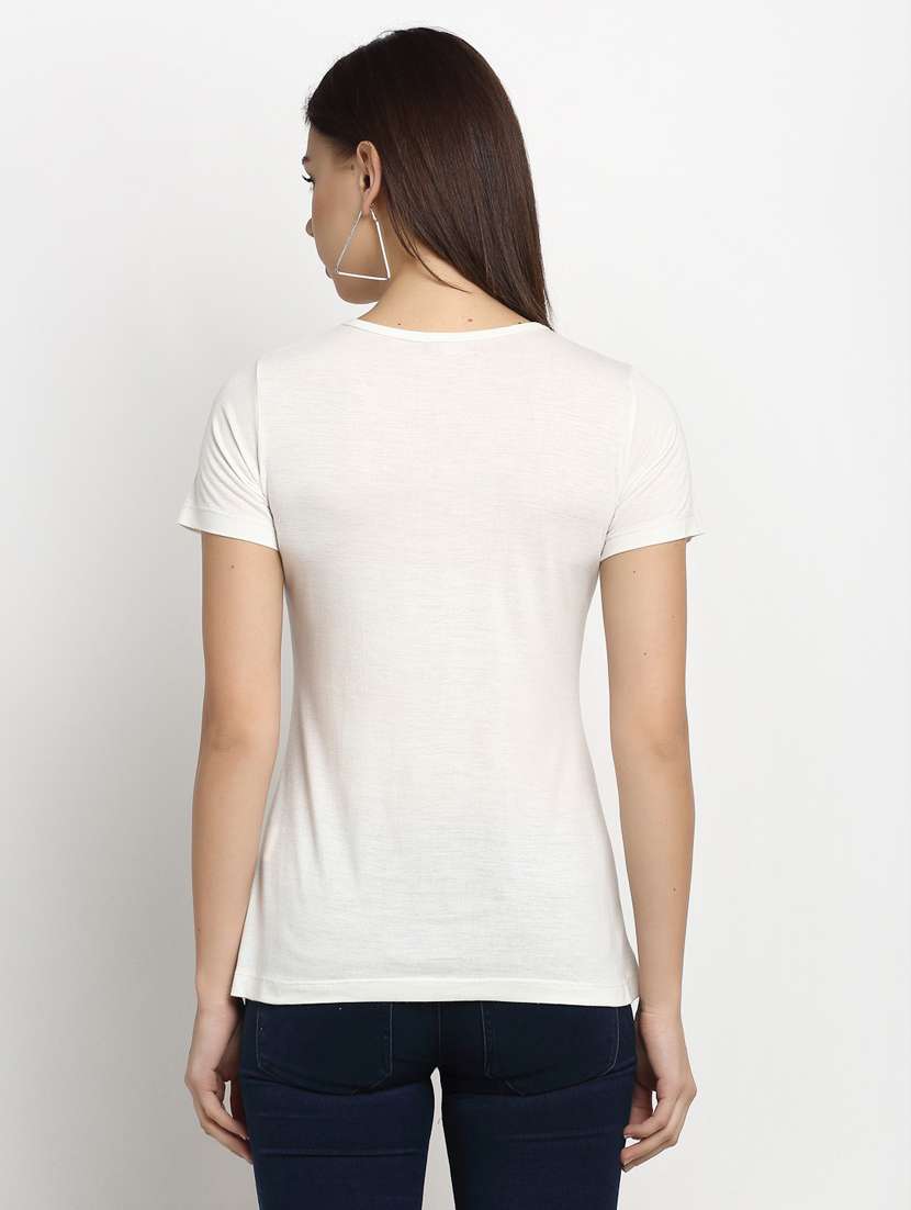 women's plain v neck t-shirt - 20159415 -  Standard Image - 2
