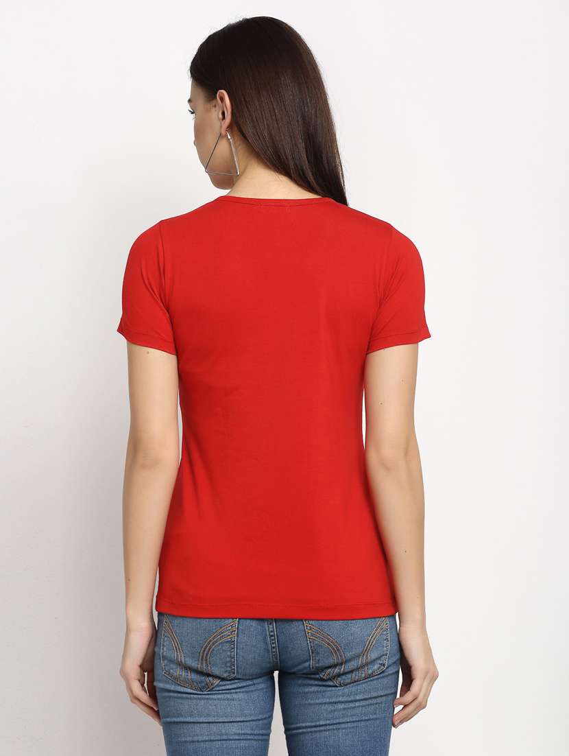 women's plain v neck t-shirt - 20159417 -  Standard Image - 2