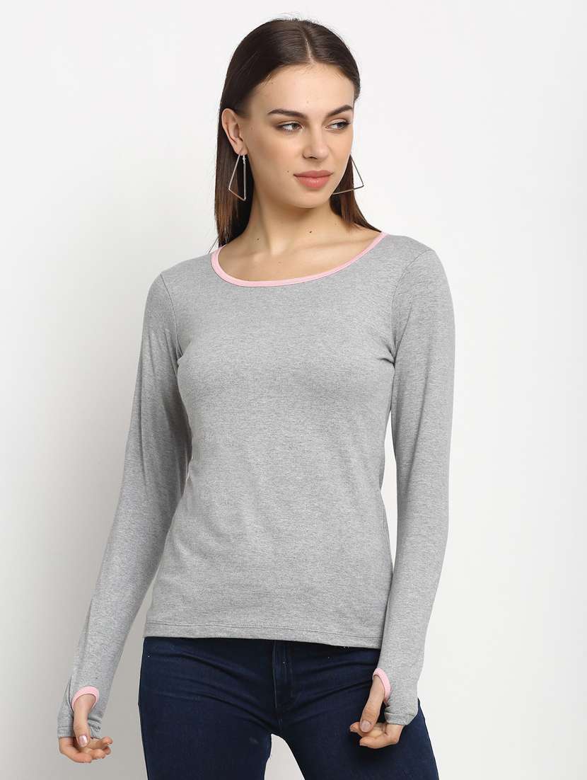 women's plain round neck t-shirt