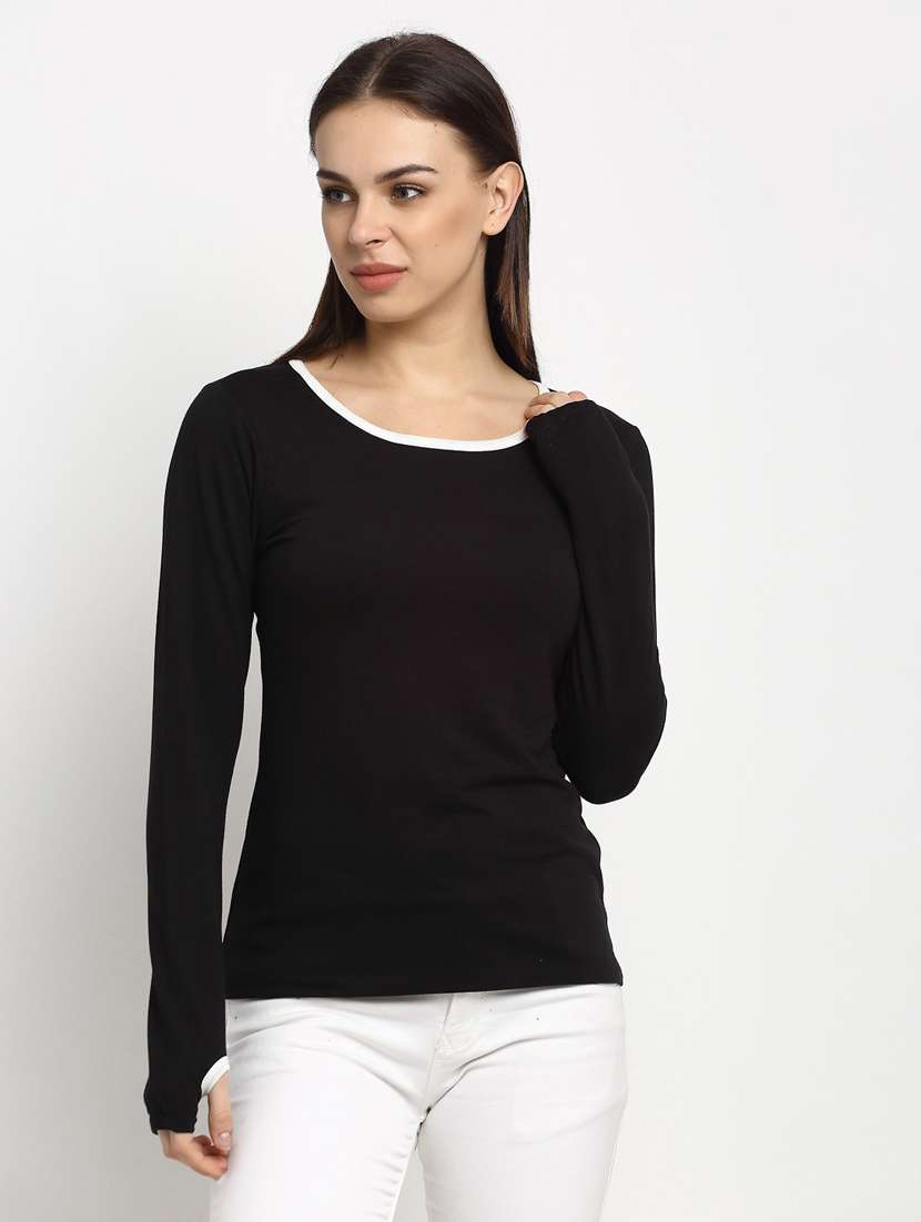 women's plain round neck t-shirt
