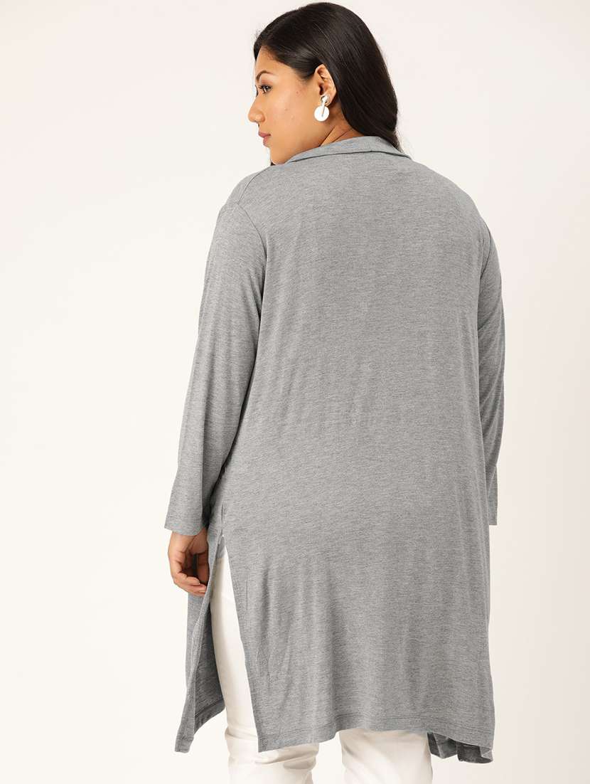 grey cotton shrug - 20159434 -  Standard Image - 2