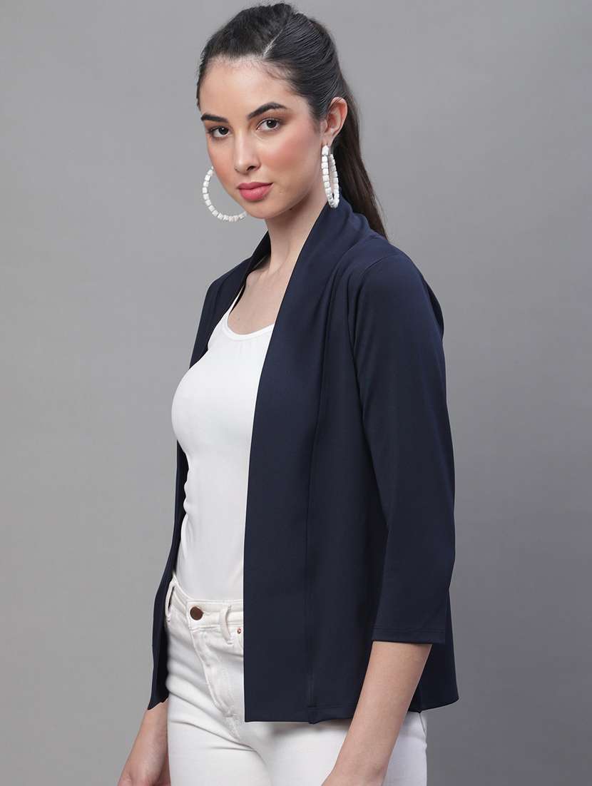 black cotton blend shrug - 20159480 -  Standard Image - 2