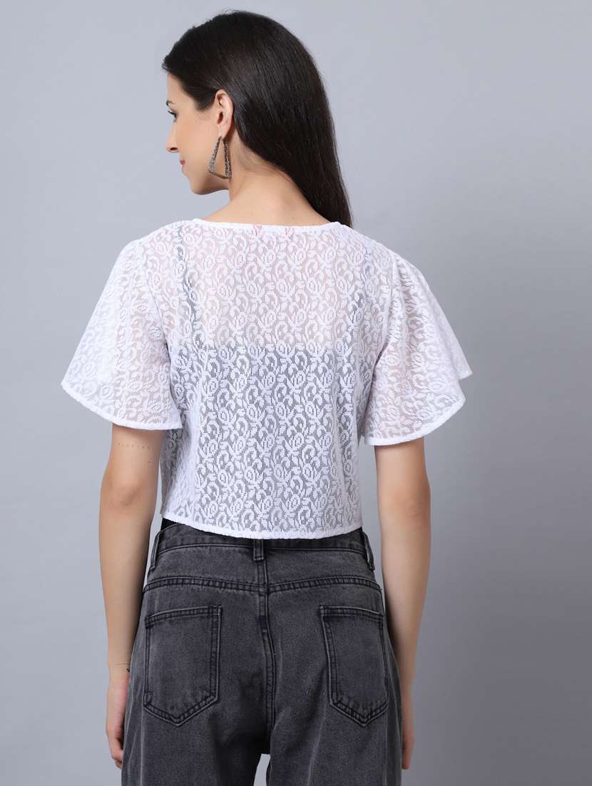 white cotton shrug - 20159526 -  Standard Image - 2