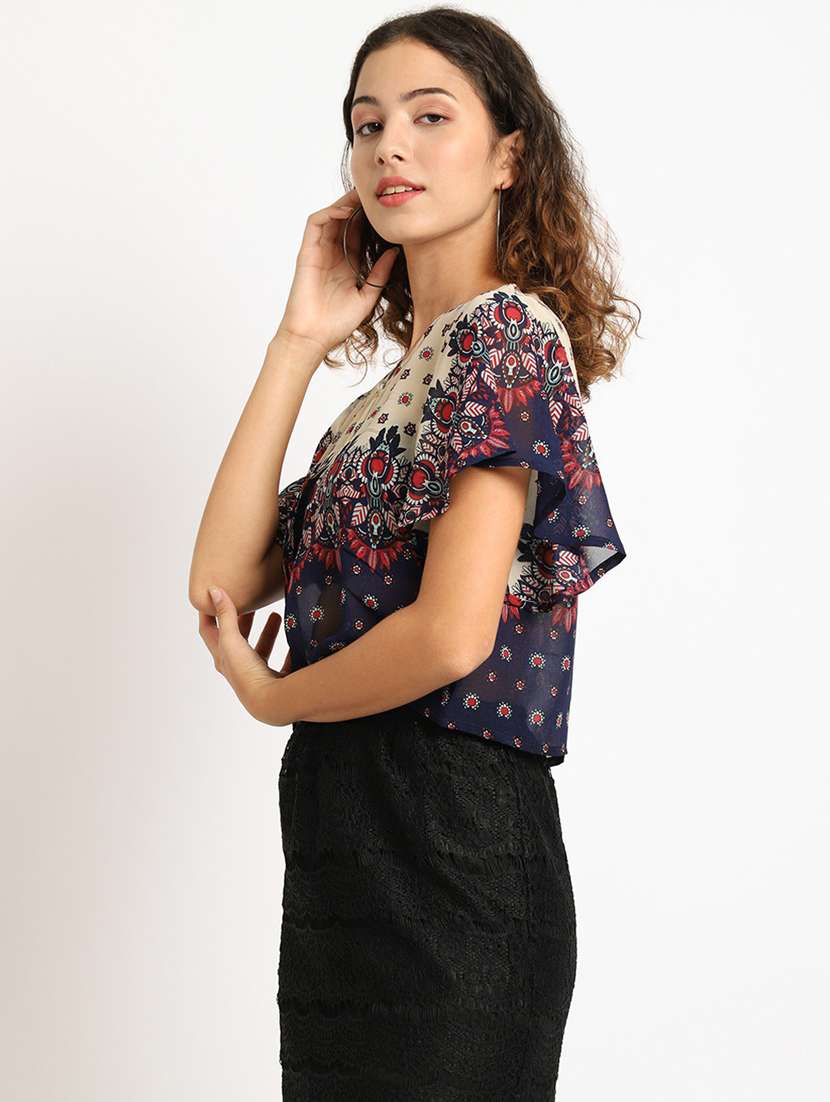 beige printed regular shrug - 20159565 -  Standard Image - 2