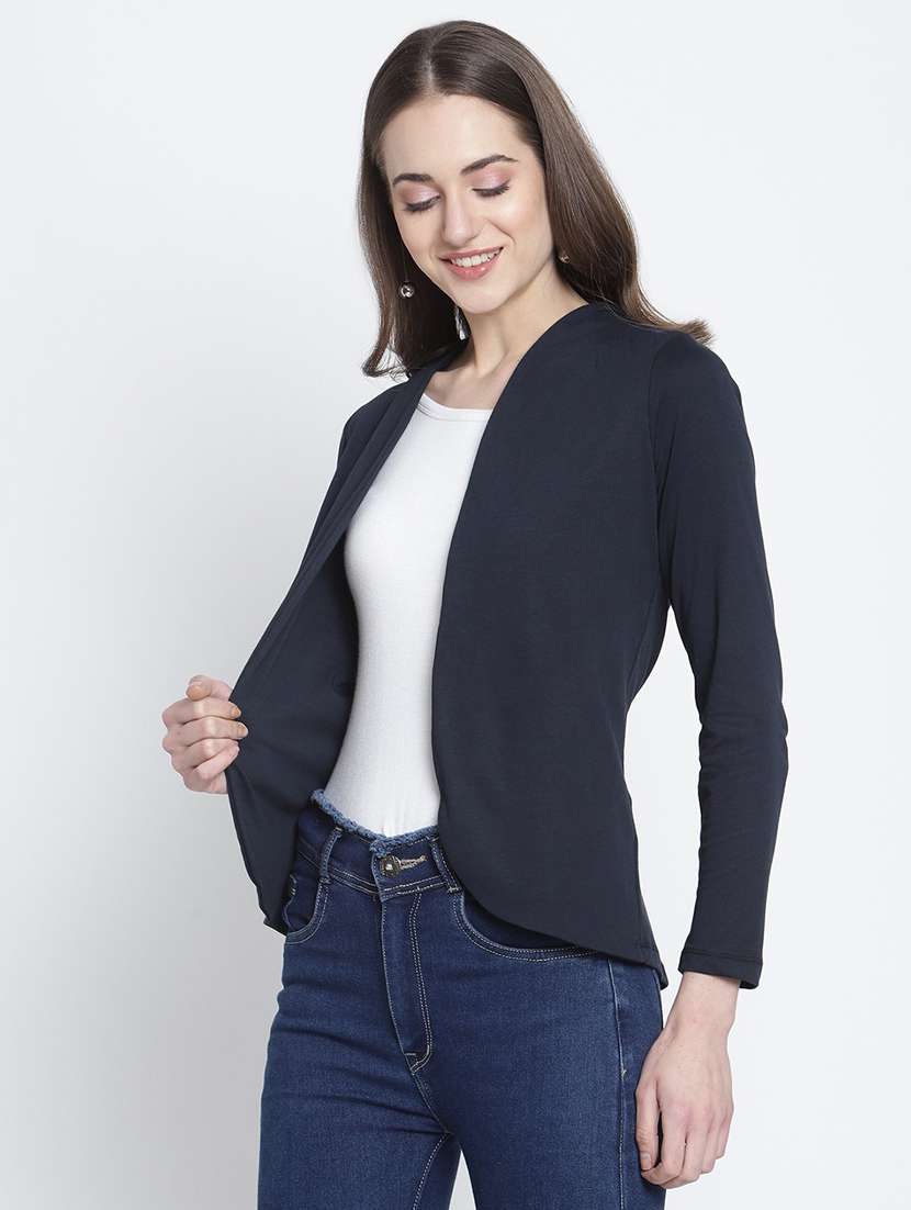 black cotton shrug - 20159590 -  Standard Image - 2