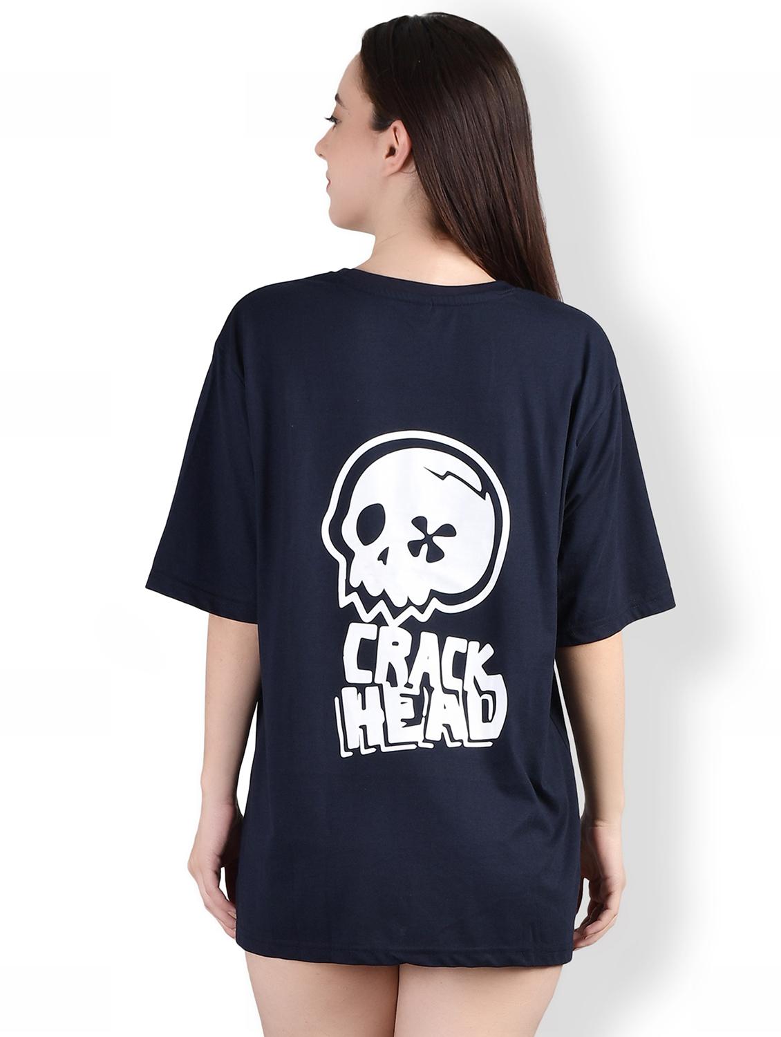 women's chest print crew neck t-shirt - 20160095 - Standard Image - 2