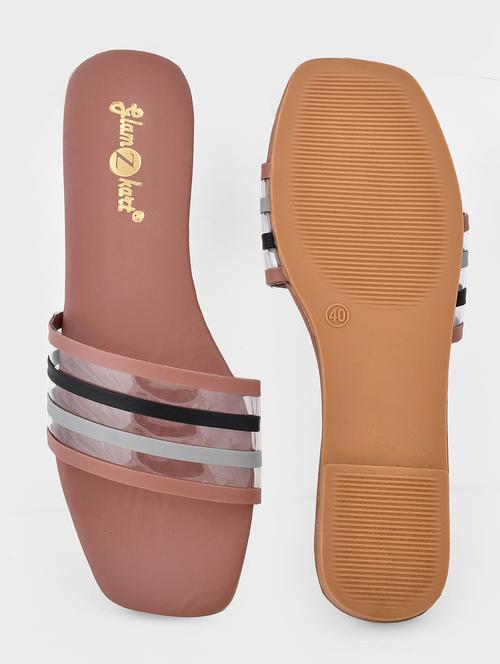women solid slip on sandal - 20160145 -  Standard Image - 0