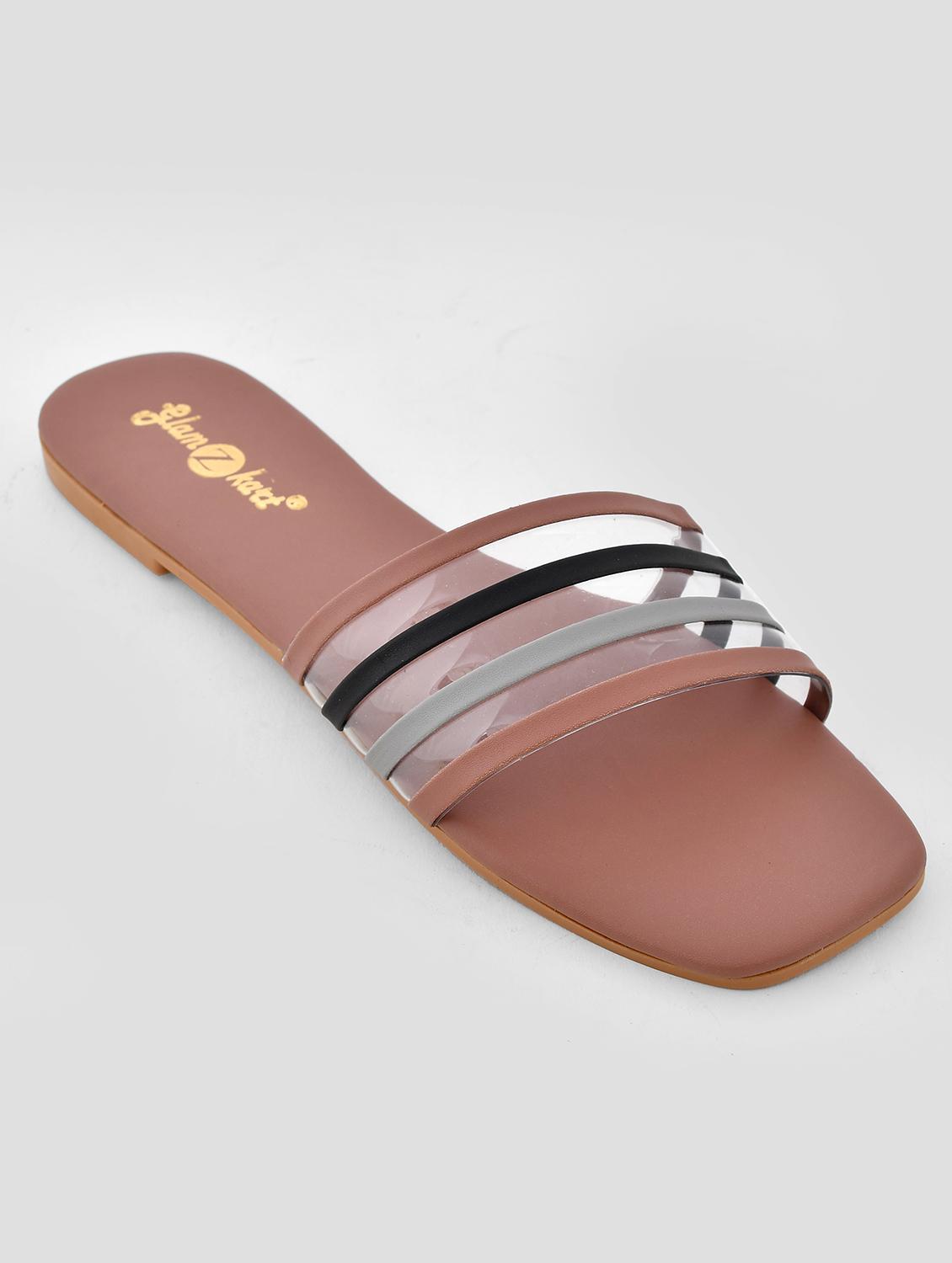 women solid slip on sandal - 20160145 - Standard Image - 2