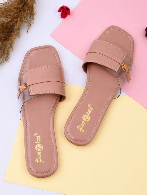 women solid slip on sandal - 20160153 - Standard Image - 0
