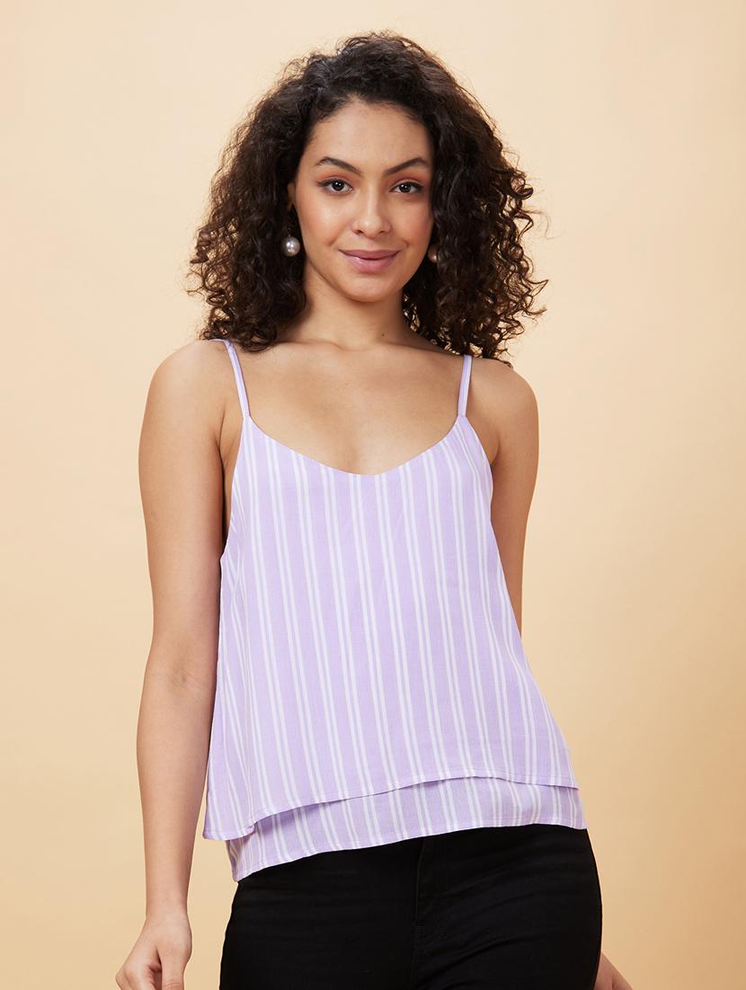 women's layered shoulder strap top - 20161044 -  Zoom Image - 0