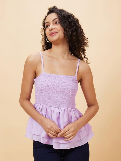 women's peplum shoulder strap top - 20161046 - Standard Image - 0