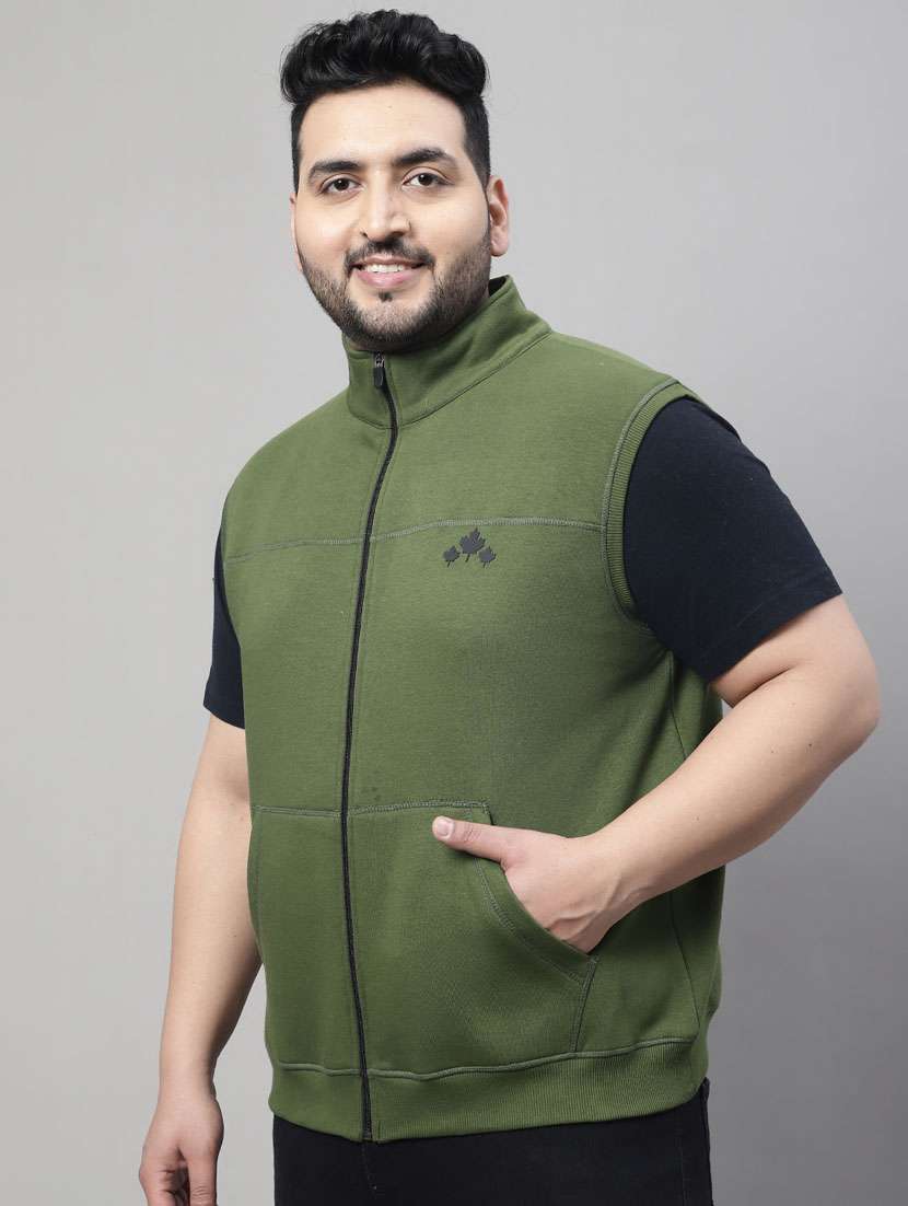 green cotton casual jacket - 20161377 -  Standard Image - 2
