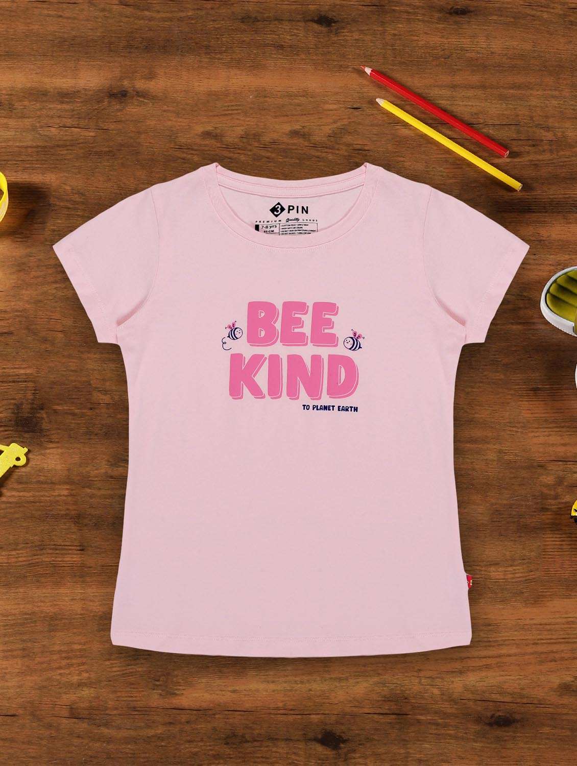 girls crew neck printed regular tee