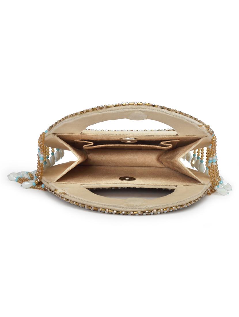 cream suede regular clutch - 20162398 - Standard Image - 2