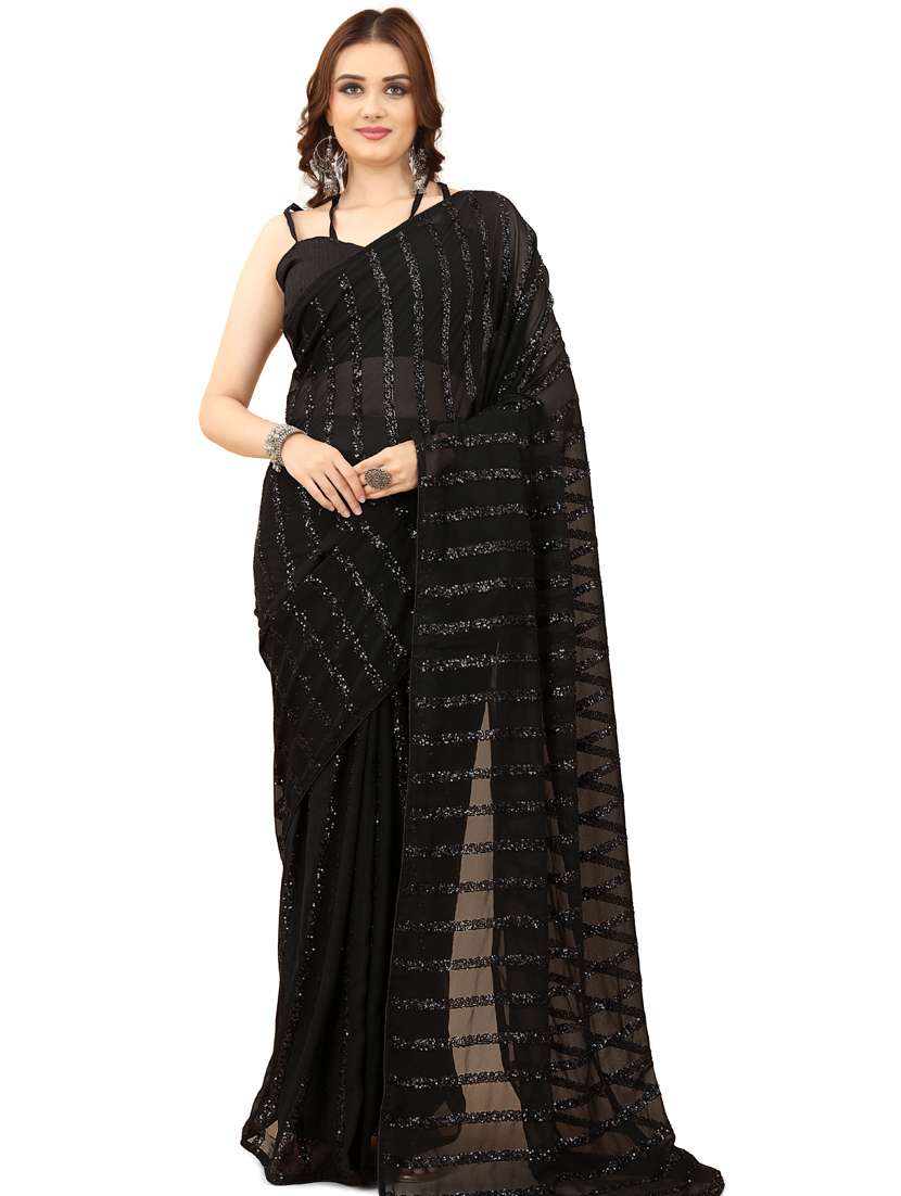 women's embroidered saree with blouse