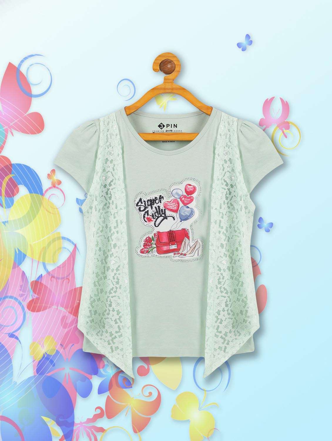 girls round neck top