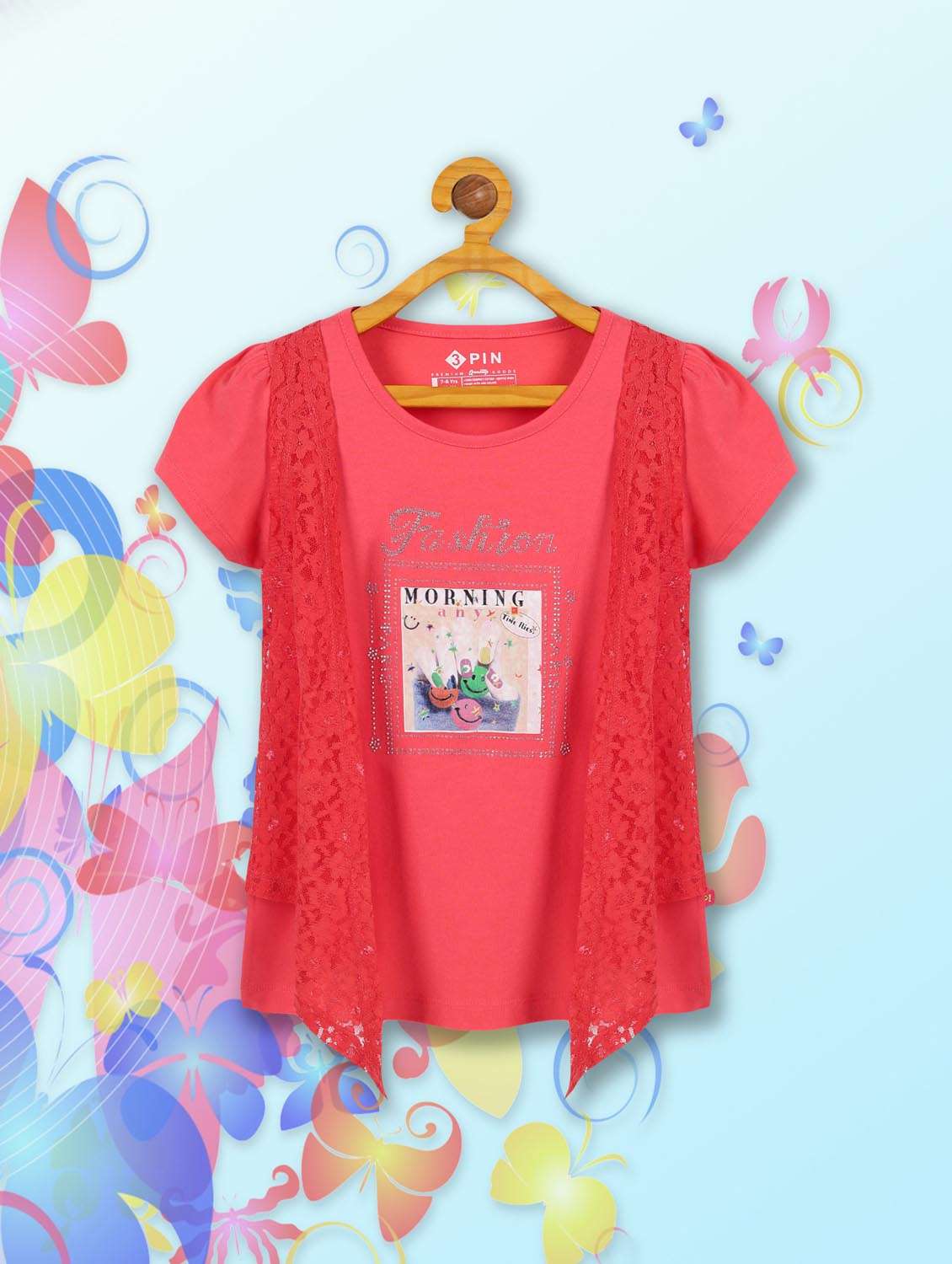 girls round neck top