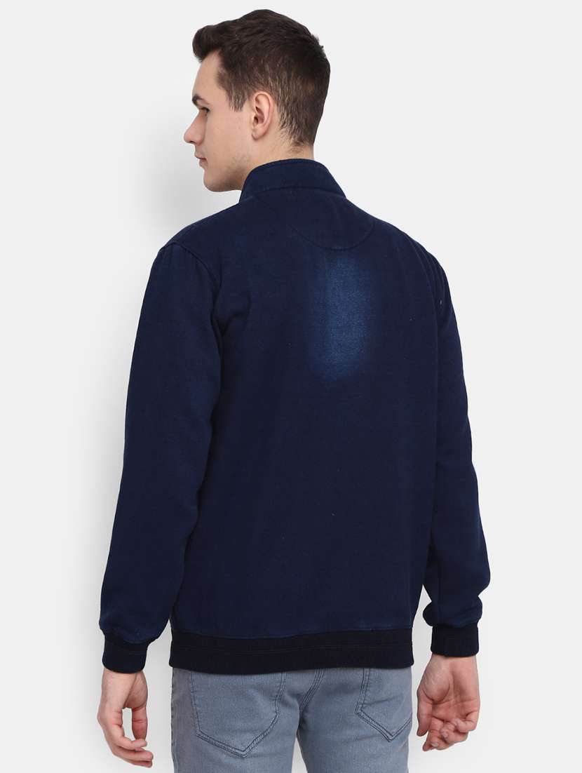 blue cotton casual jacket - 20163846 - Standard Image - 2