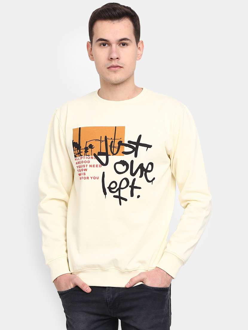 mens front print sweatshirt