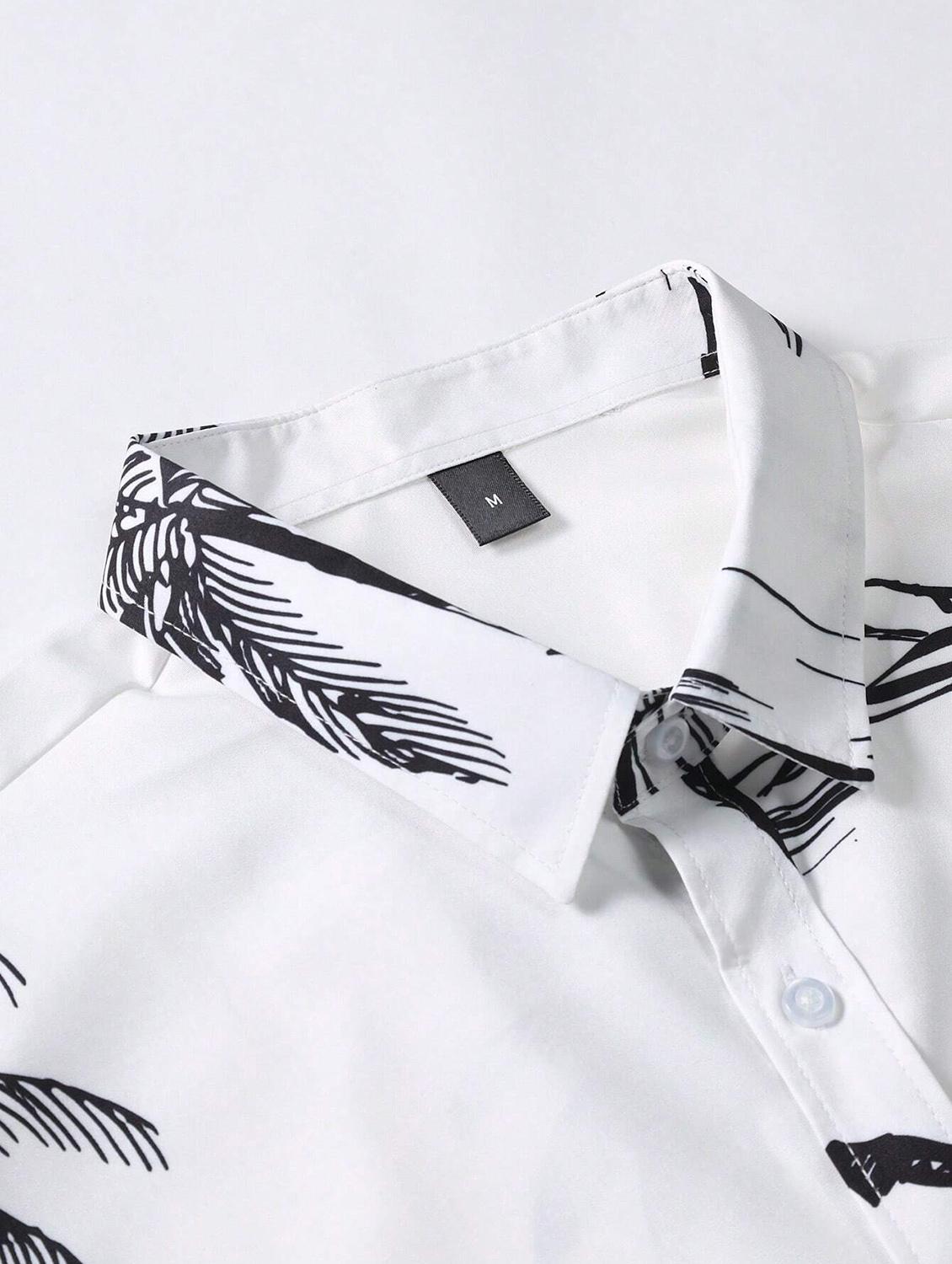 white tropical casual shirt - 20163905 - Standard Image - 2