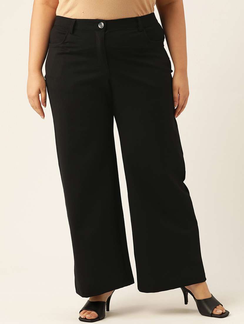 black solids full length plus trouser - 20164070 -  Zoom Image - 0