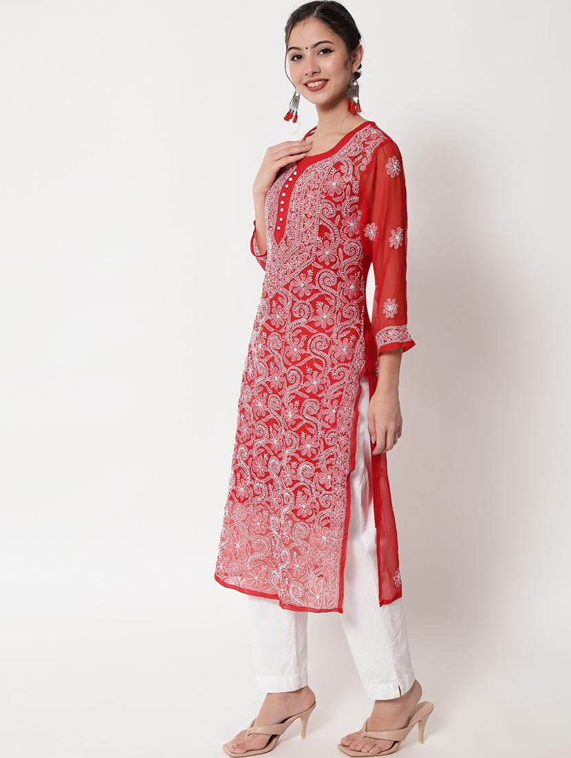 women's straight kurta - 20165205 - Standard Image - 2