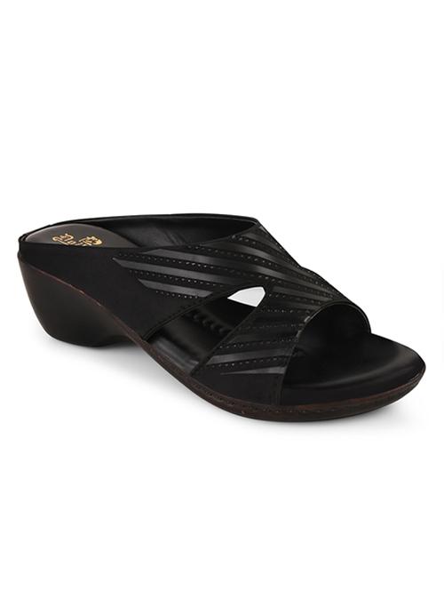 black slip on sandal - 20165233 -  Standard Image - 0