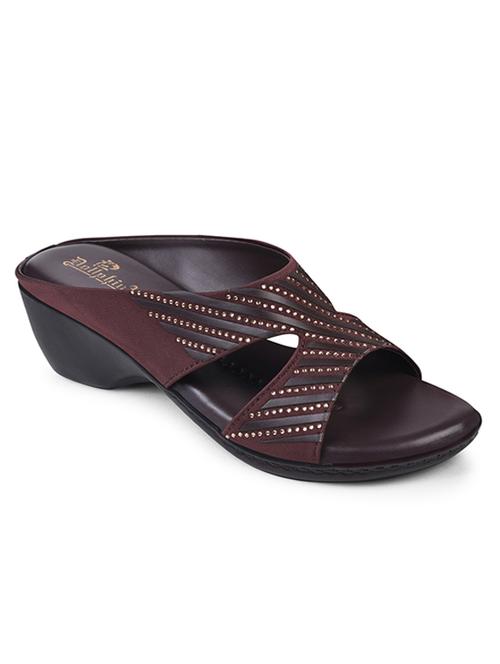 brown slip on sandal - 20165234 - Standard Image - 0