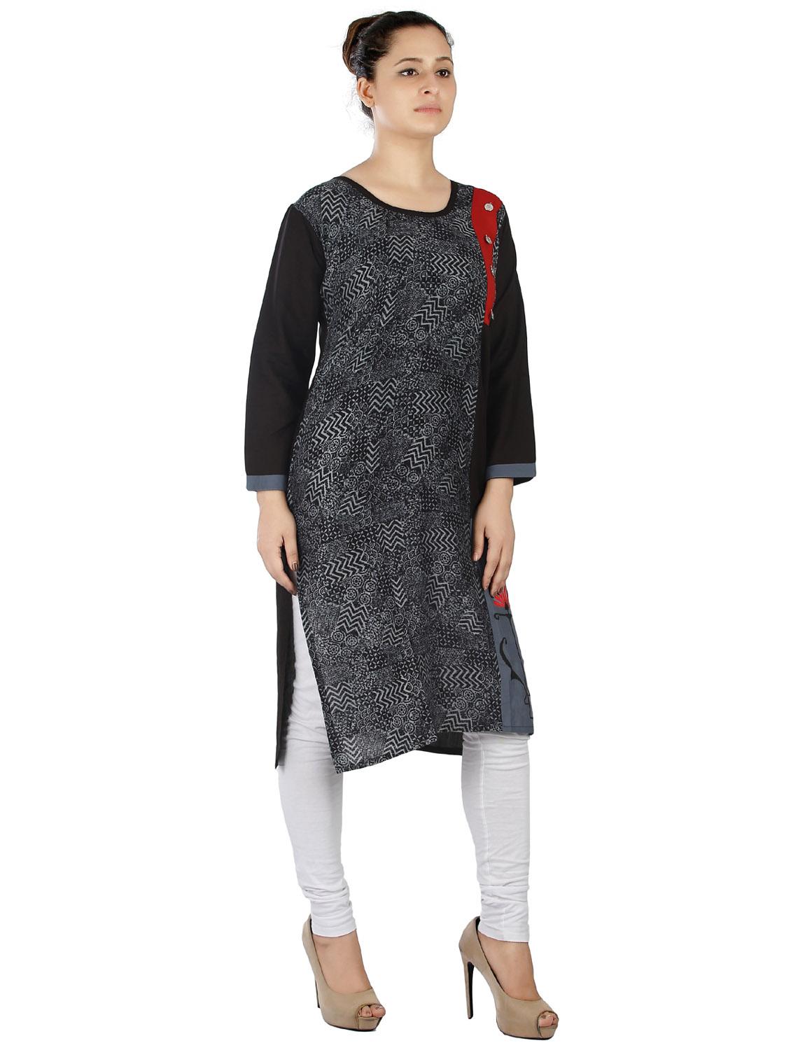 women's straight kurta - 20166216 - Standard Image - 2