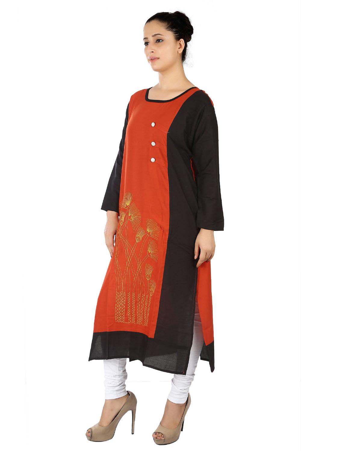 women's straight kurta - 20166218 - Standard Image - 2