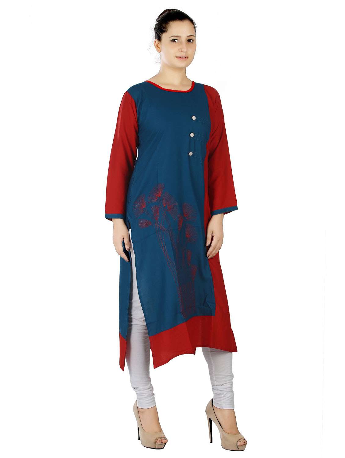 women's straight kurta - 20166222 - Standard Image - 2