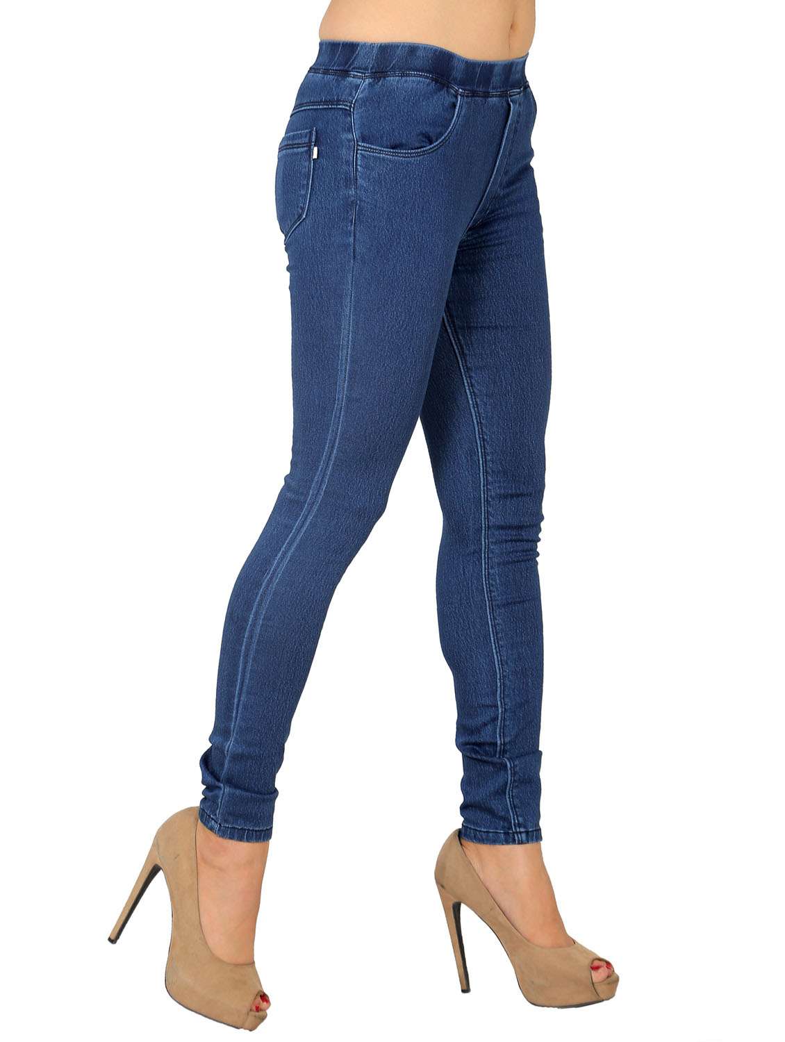 blue solids low rise jeggings - 20166539 -  Standard Image - 2