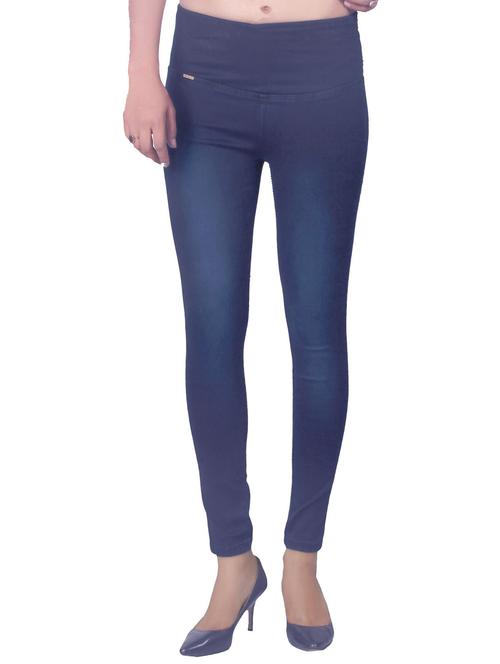 dark blue solids mid rise jeggings - 20166549 -  Standard Image - 0