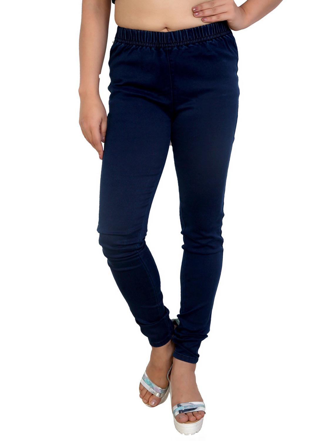 blue solids mid rise jeggings - 20166566 - Zoom Image - 0