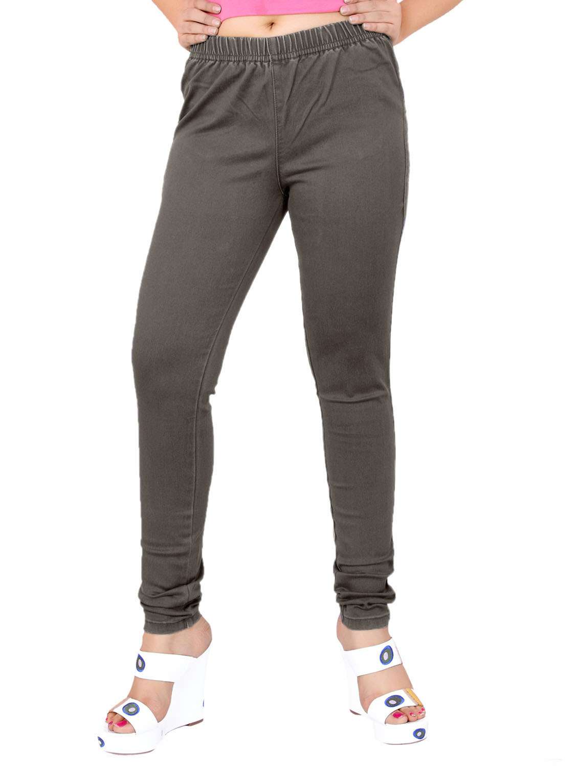 grey solids mid rise jeggings - 20166567 - Zoom Image - 0