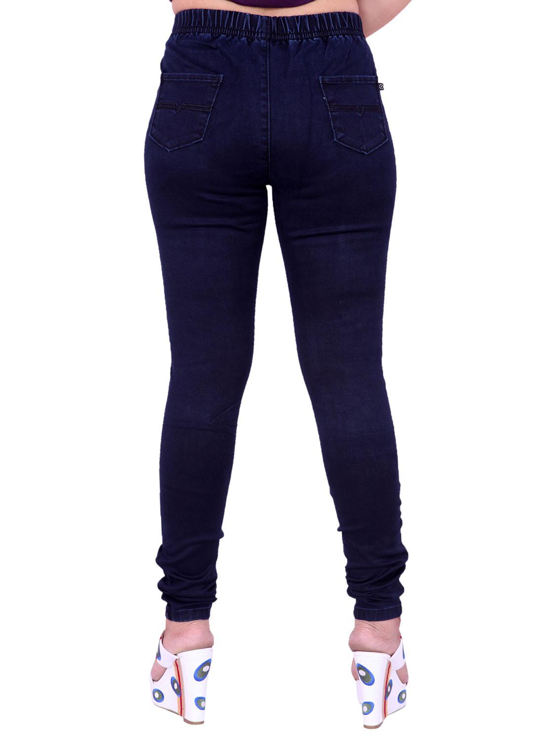 dark blue solid mid rise full length jegging - 20166577 - Standard Image - 2